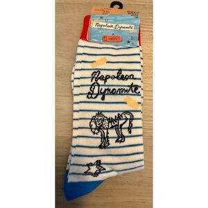 NAPOLEON DYNAMITE Men's Size 6.5-12 Pair of Multicolor Crew Socks NWT